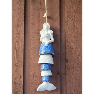 13" Ceramic Mermaid Bell Wind Chime